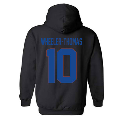 Boise State - NCAA Men's Basketball : Damari Wheeler-Thomas Wheeler-Thomas - Vintage Shersey Hooded Sweatshirt-1