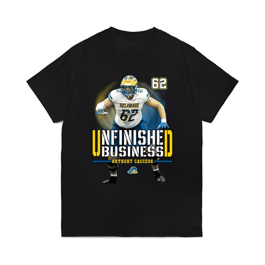 Delaware - NCAA Football : Anthony Caccese - Unfinished Business Comfort Colors T-Shirt-0