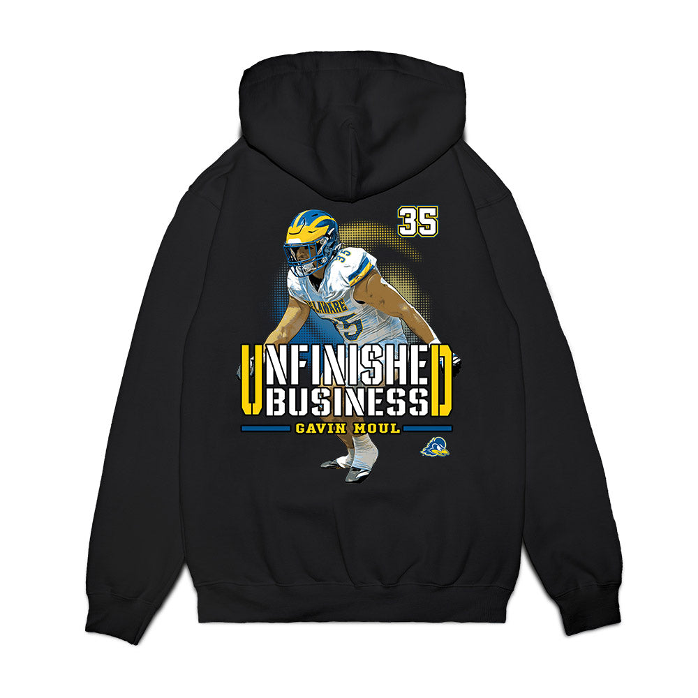 Delaware - NCAA Football : Gavin Moul - Unfinished Business Premium Hooded Sweatshirt-1