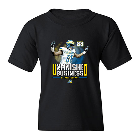 Delaware - NCAA Football : Elijah Sessoms - Unfinished Business Youth T-Shirt-0