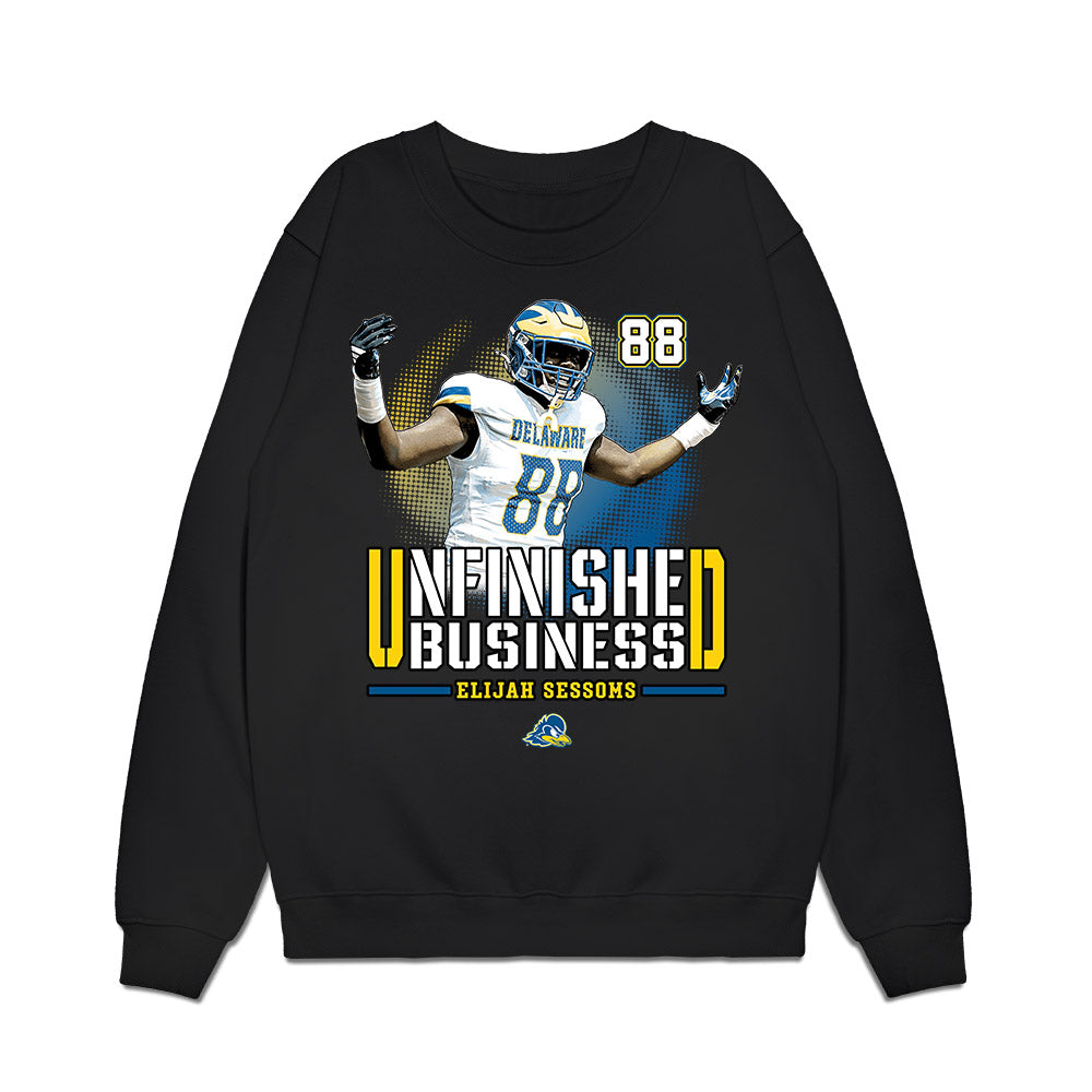 Delaware - NCAA Football : Elijah Sessoms - Unfinished Business Premium Crewneck Sweatshirt-0