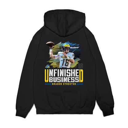 Delaware - NCAA Football : Braden Streeter - Unfinished Business Premium Hooded Sweatshirt-1