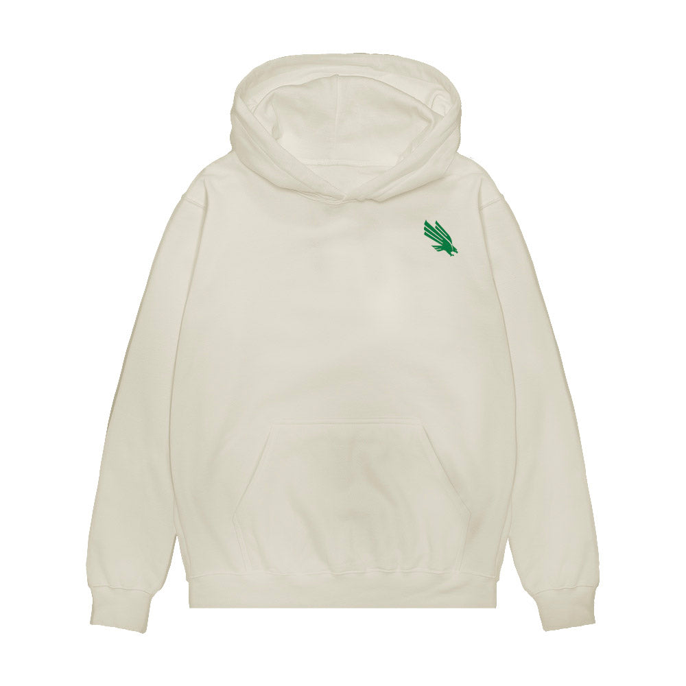 North Texas - NCAA Mens Track & Field : Tyler Moore - Collage Premium Hooded Sweatshirt-0