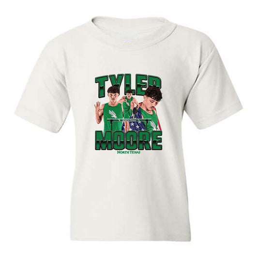 North Texas - NCAA Men's Track & Field : Tyler Moore - Collage Youth T-Shirt-0