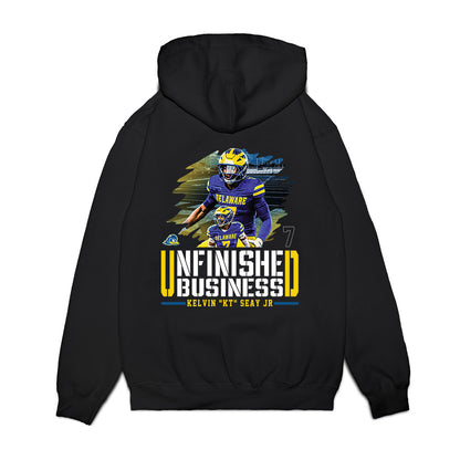 Delaware - NCAA Football : KT Seay - Unfinished Business Premium Hooded Sweatshirt-1