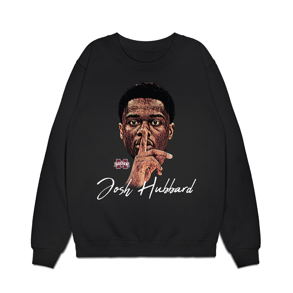 Mississippi State - NCAA Men's Basketball : Josh Hubbard - Clutch Shhhhhot Premium Crewneck Sweatshirt-0
