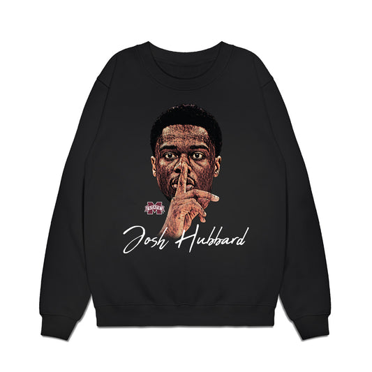 Mississippi State - NCAA Men's Basketball : Josh Hubbard - Clutch Shhhhhot Premium Crewneck Sweatshirt-0