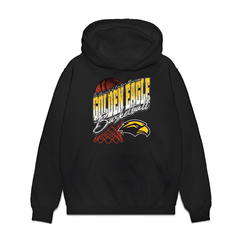 Southern Miss - NCAA Men's Basketball : Brewer Carruth - Graphic Premium Hooded Sweatshirt-0
