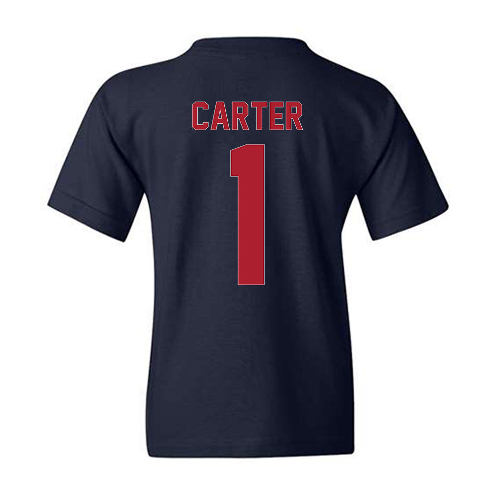 Liberty - NCAA Men's Basketball : Zander Carter - Vintage Shersey Youth T-Shirt-1