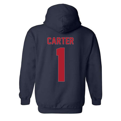 Liberty - NCAA Men's Basketball : Zander Carter - Vintage Shersey Hooded Sweatshirt-1