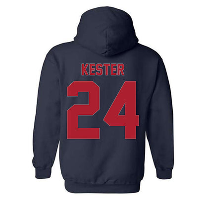 Liberty - NCAA Men's Basketball : Brady Kester - Vintage Shersey Hooded Sweatshirt-1