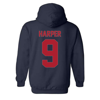 Liberty - NCAA Men's Basketball : JJ Harper - Vintage Shersey Hooded Sweatshirt-1
