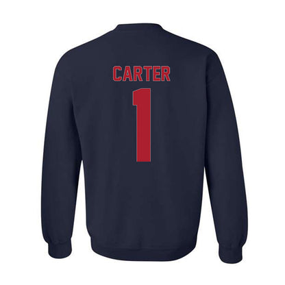 Liberty - NCAA Men's Basketball : Zander Carter - Vintage Shersey Crewneck Sweatshirt-1