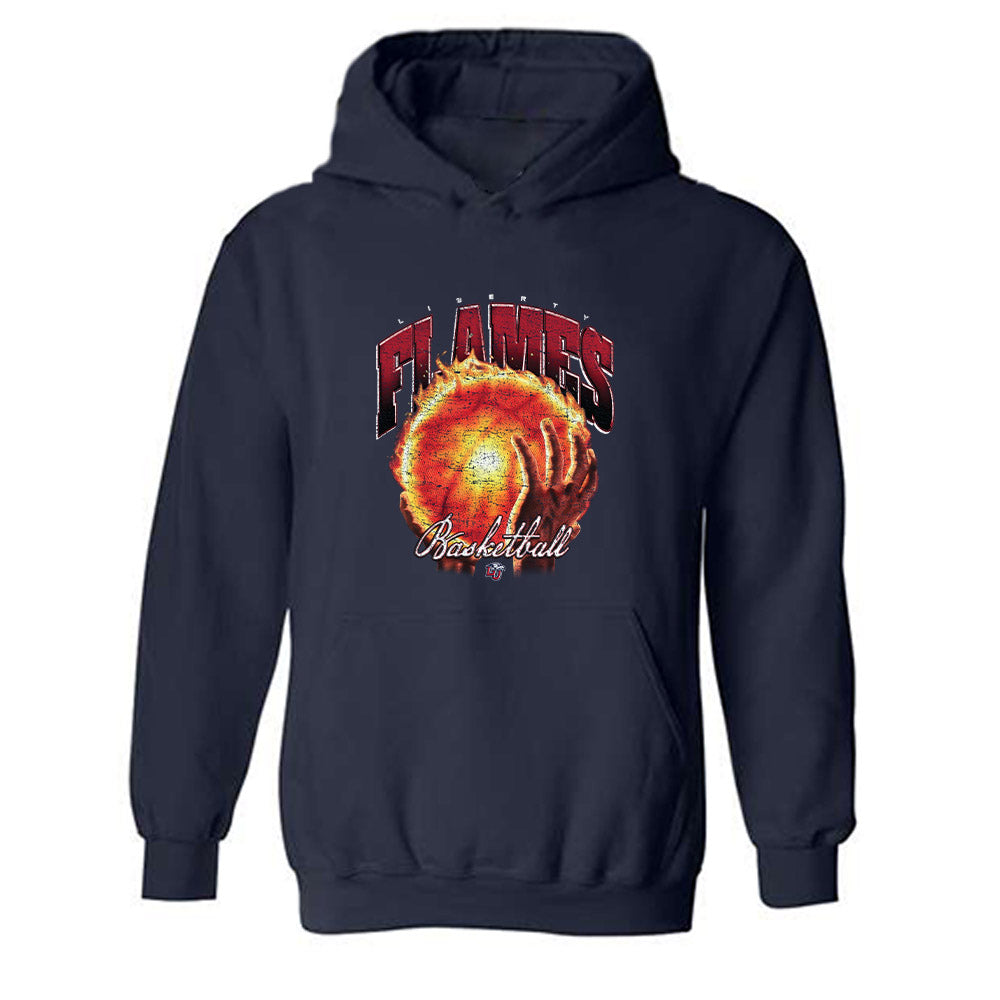 Liberty - NCAA Men's Basketball : Ryan Jones Jr. - Vintage Shersey Hooded Sweatshirt-0