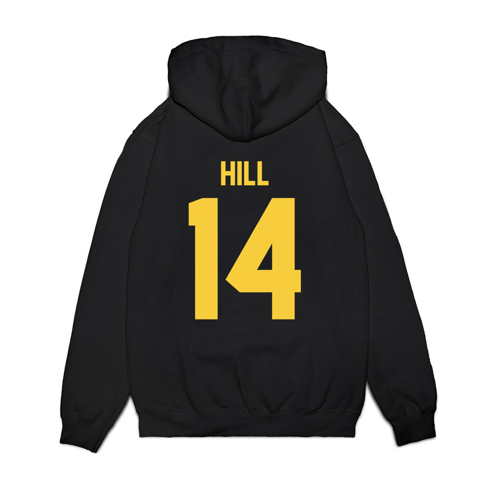 Norfolk State - NCAA Women's Basketball : Jenesis Hill - Vintage Basketball Premium Hooded Sweatshirt-1
