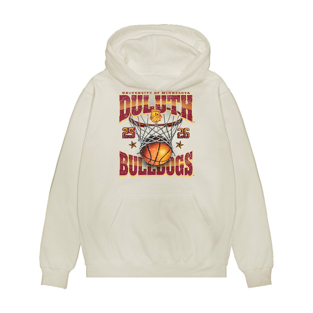 UMN Duluth - NCAA Men's Basketball : Wes Rahn - Vintage Premium Hooded Sweatshirt-0