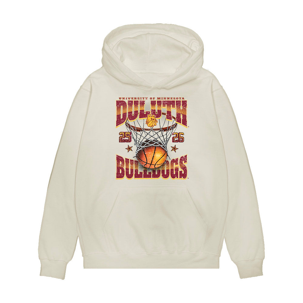 UMN Duluth - NCAA Men's Basketball : Nick Katona - Vintage Premium Hooded Sweatshirt-0