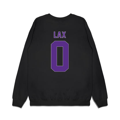 North Alabama - NCAA Men's Basketball : Jaquan Lax - Vintage Basketball Premium Crewneck Sweatshirt-1