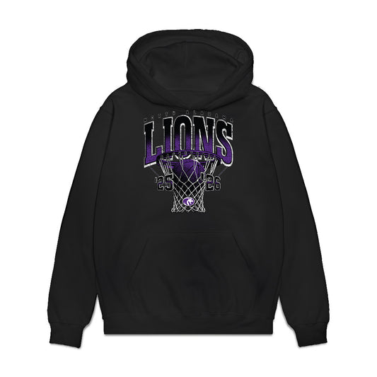North Alabama - NCAA Women's Basketball : Katie Criswell - Vintage Basketball Premium Hooded Sweatshirt-0
