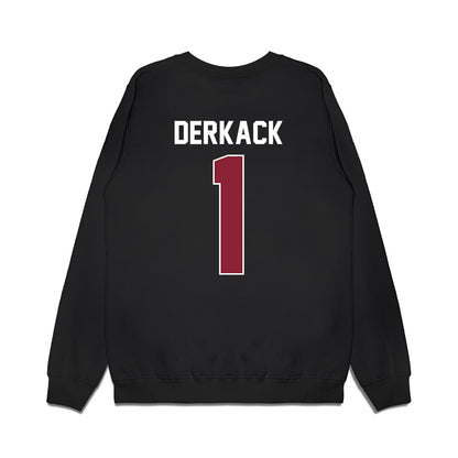 UMass - NCAA Women's Basketball : Taylor Derkack - Vintage Basketball Shersey Premium Crewneck Sweatshirt-1