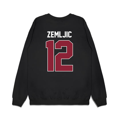 UMass - NCAA Men's Basketball : Noa Zemljic - Vintage Basketball Shersey Premium Crewneck Sweatshirt-1