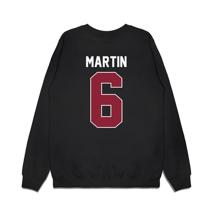 UMass - NCAA Men's Basketball : Christian Martin - Vintage Basketball Shersey Premium Crewneck Sweatshirt-1