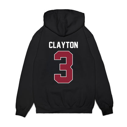 UMass - NCAA Men's Basketball : Jordan Clayton - Vintage Basketball Shersey Premium Hooded Sweatshirt-1