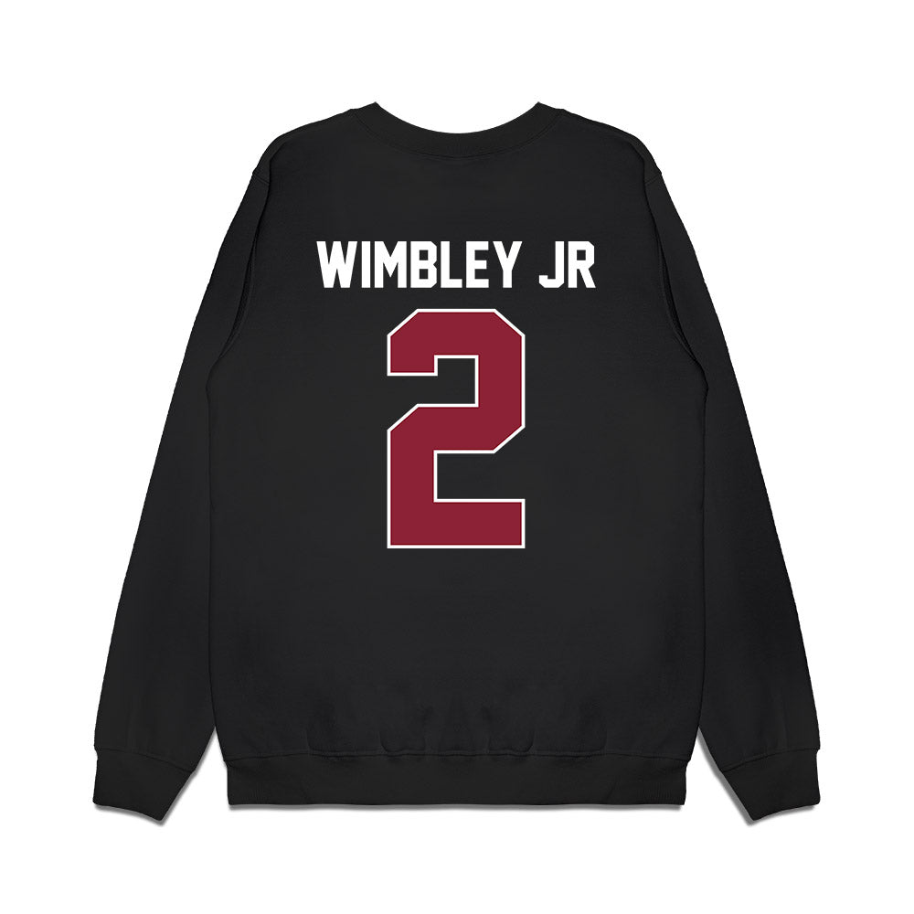 UMass - NCAA Men's Basketball : Dwayne Wimbley jr - Vintage Basketball Shersey Premium Crewneck Sweatshirt-1