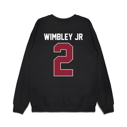 UMass - NCAA Men's Basketball : Dwayne Wimbley jr - Vintage Basketball Shersey Premium Crewneck Sweatshirt-1