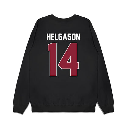 UMass - NCAA Men's Basketball : Heimir Helgason - Vintage Basketball Shersey Premium Crewneck Sweatshirt-1