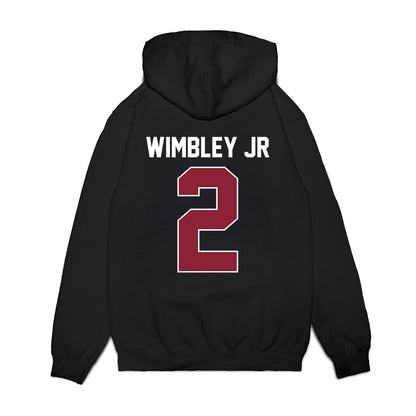 UMass - NCAA Men's Basketball : Dwayne Wimbley jr - Vintage Basketball Shersey Premium Hooded Sweatshirt-1