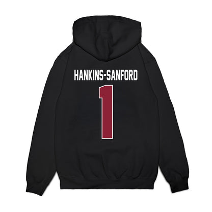 UMass - NCAA Men's Basketball : Daniel Hankins-Sanford - Vintage Basketball Shersey Premium Hooded Sweatshirt-1