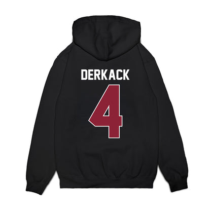 UMass - NCAA Women's Basketball : Taylor Derkack - Vintage Basketball Shersey Premium Hooded Sweatshirt-1