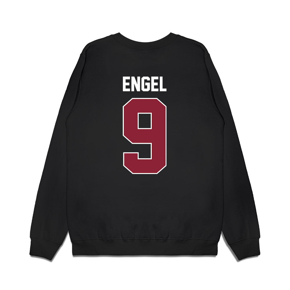 UMass - NCAA Men's Basketball : Josh Engel - Vintage Basketball Shersey Premium Crewneck Sweatshirt-1