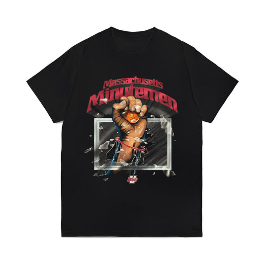 UMass - NCAA Men's Basketball : Daniel Hankins-Sanford - Vintage Basketball Shersey Comfort Colors T-Shirt-0