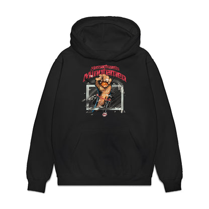 UMass - NCAA Men's Basketball : Cheick Sylla - Vintage Basketball Shersey Premium Hooded Sweatshirt-0
