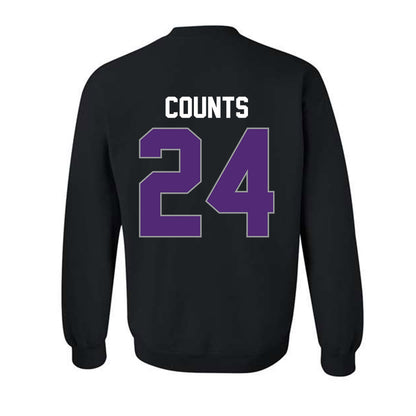 UST - NCAA Men's Basketball : Kyle Counts - Vintage Shersey Crewneck Sweatshirt-1