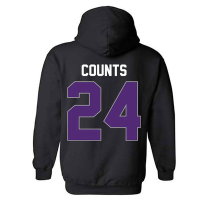 UST - NCAA Men's Basketball : Kyle Counts - Vintage Shersey Hooded Sweatshirt-1