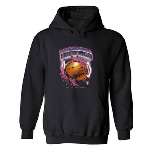 UST - NCAA Men's Basketball : Jack Tauer - Vintage Shersey Hooded Sweatshirt-0