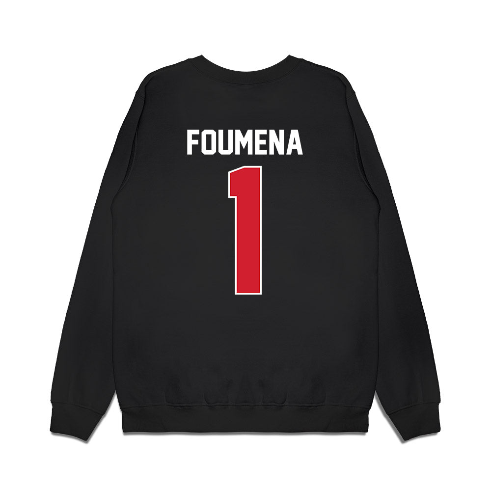 UNLV - NCAA Men's Basketball : Jeremy Foumena - Vintage Shersey Premium Crewneck Sweatshirt-1