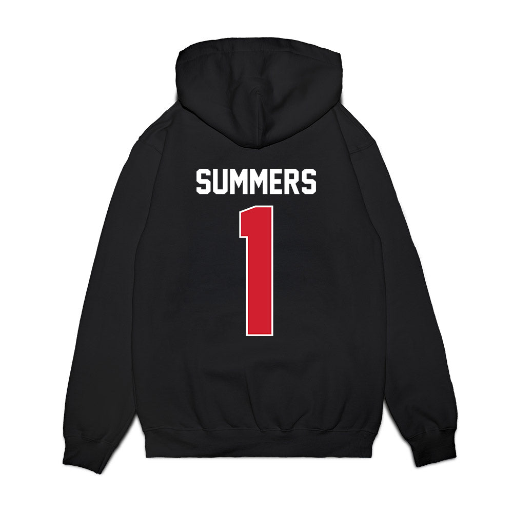 UNLV - NCAA Women's Basketball : Sydni Summers - Vintage Shersey Premium Hooded Sweatshirt-1