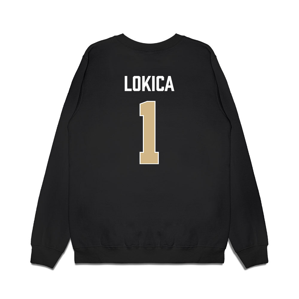 PFW - NCAA Women's Basketball : Nika Lokica - Vintage Basketball Premium Crewneck Sweatshirt-1