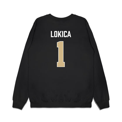 PFW - NCAA Women's Basketball : Nika Lokica - Vintage Basketball Premium Crewneck Sweatshirt-1