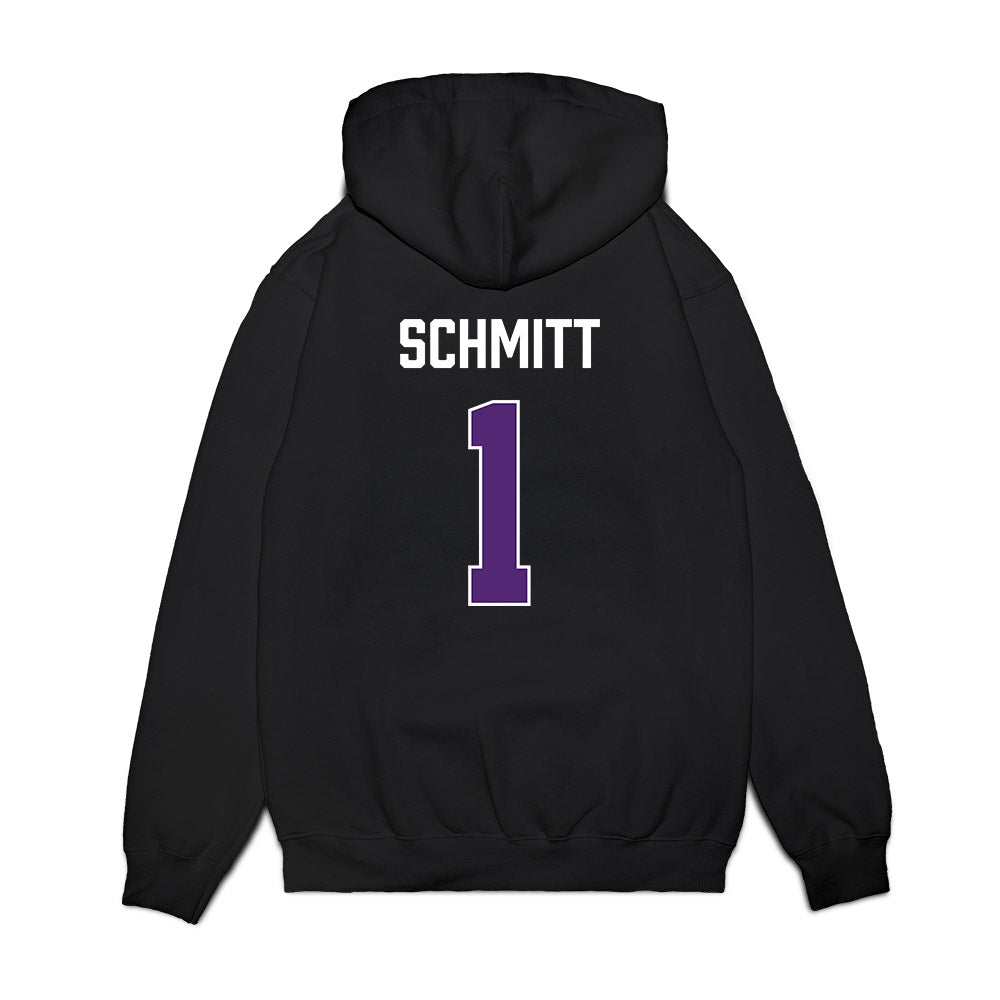 Northern Iowa - NCAA Men's Basketball : Cael Schmitt - Premium Hooded Sweatshirt-1