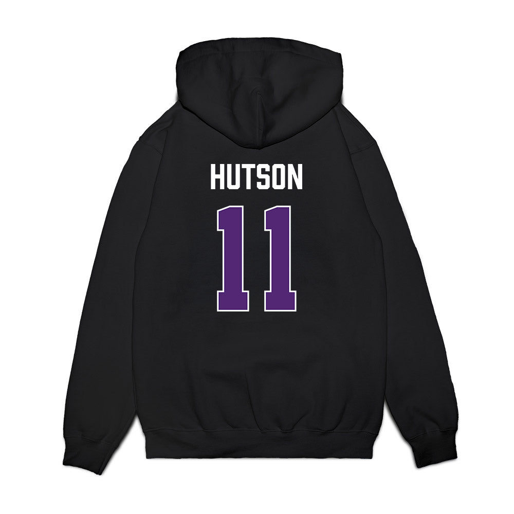 Northern Iowa - NCAA Men's Basketball : Jacob Hutson - Premium Hooded Sweatshirt-1