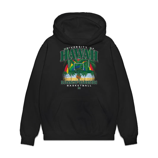 Hawaii - NCAA Men's Basketball : Aaron Hunkin-Claytor - Vintage Shersey Premium Hooded Sweatshirt-0