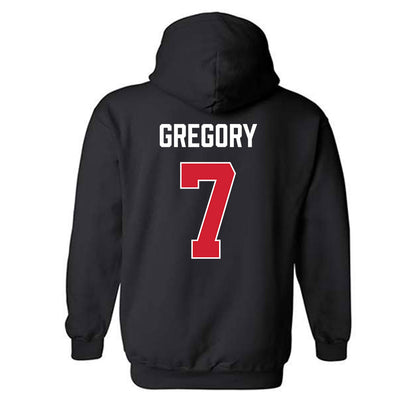 Fairfield - NCAA Women's Basketball : Keyarah Gregory - Vintage Shersey Hooded Sweatshirt-1
