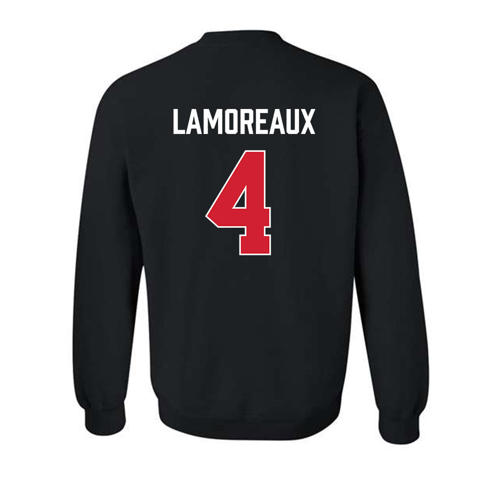Fairfield - NCAA Women's Basketball : Kaety Lamoreaux - Vintage Shersey Crewneck Sweatshirt-1