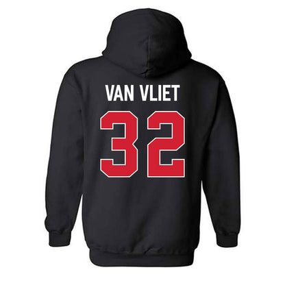 Fairfield - NCAA Women's Basketball : Milou van Vliet - Vintage Shersey Hooded Sweatshirt-1