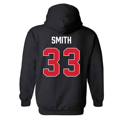Fairfield - NCAA Men's Basketball : Peyton Smith - Vintage Shersey Hooded Sweatshirt-1